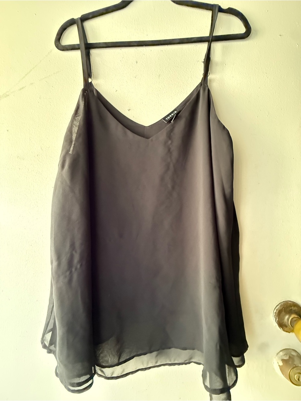 torrid Black V-Neck Chiffon Camisole